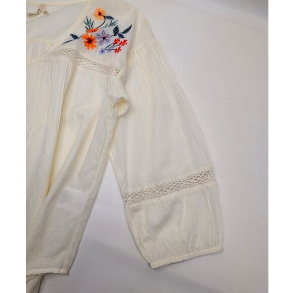 Roper Bohemian Embroidered Tunic Top Size Medium - Picture 8 of 9